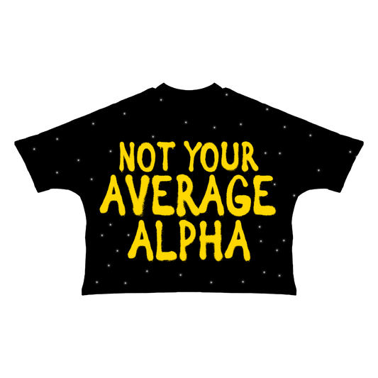 NOT YOUR AVERAGE ALPHA TEE WITH RHINESTONES