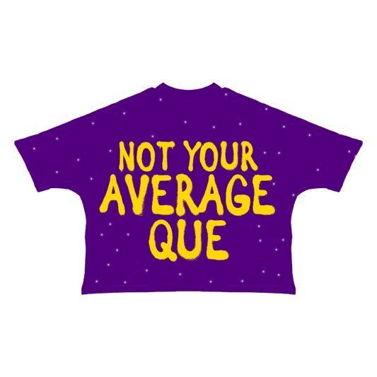 NOT YOUR AVERAGE QUE TEE WITH RHINESTONES