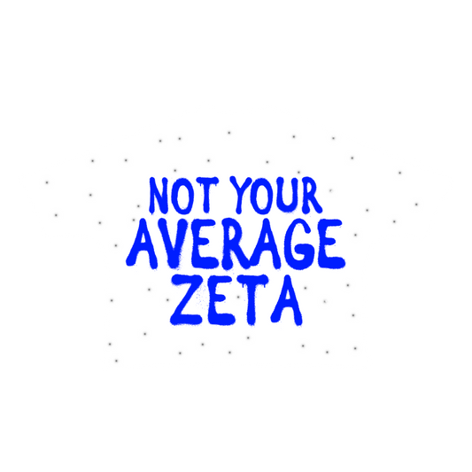 NOT YOUR AVERAGE ZETA TEE WITH RHINESTONES