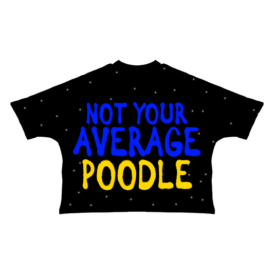 NOT YOUR AVERAGE POODLE TEE WITH RHINESTONES